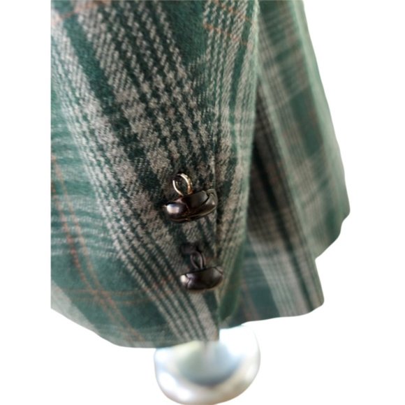 VTG BOTANY 500 Men's Green Plaid Sport Coat Jacket Size 40 Regular - Picture 9 of 11